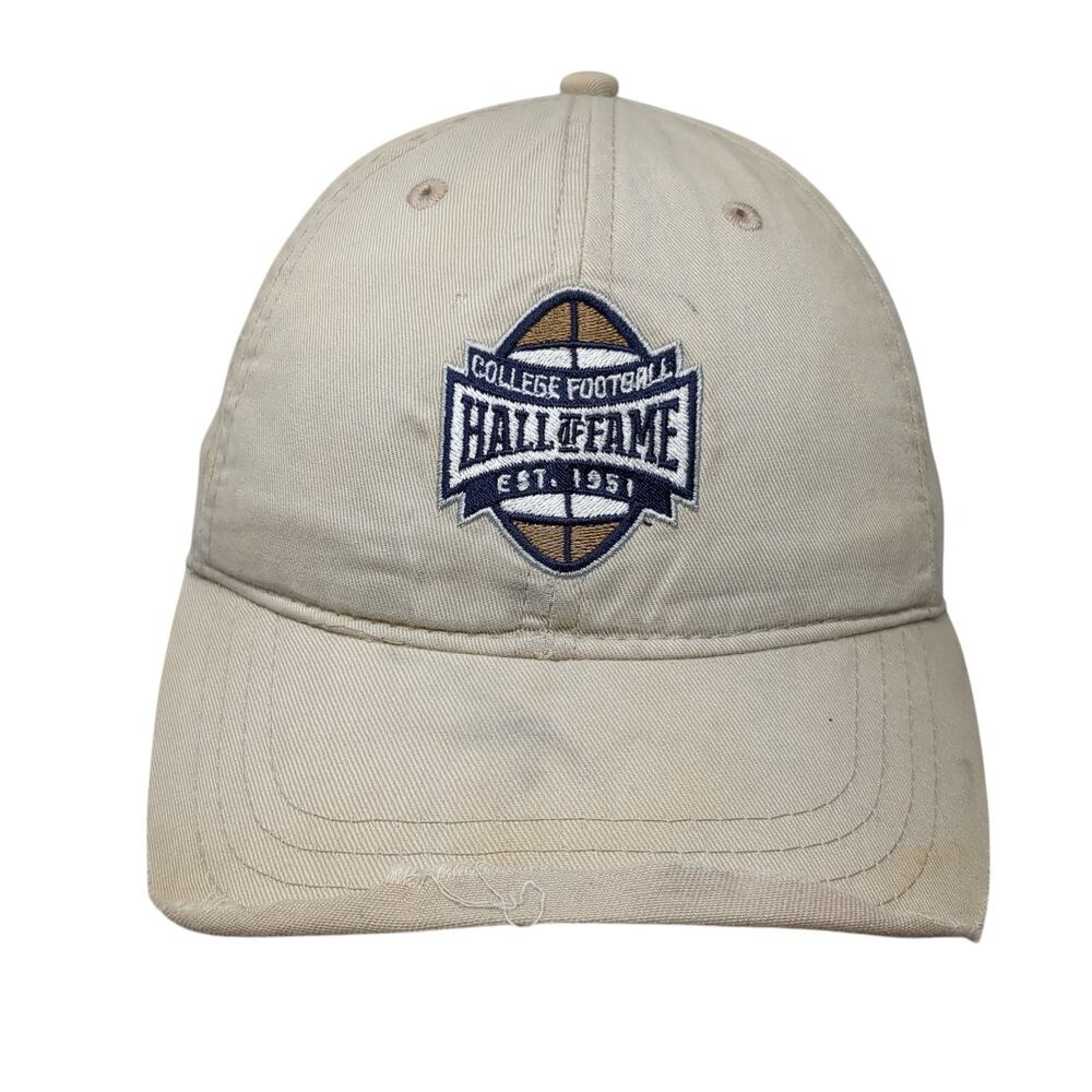 College Football Hall Of Fame Baseball Cap Brown One Size Adjustable Knp Cotton